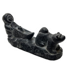 Inuit Artic Indigenous Snow Sled Dogs Figure Sculpture Made in Alaska *Read*