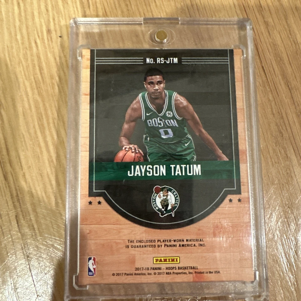 🔥 JAYSON TATUM ROOKIE PATCH 2017-18 NBA Hoops Rise N Shine Patch Jersey RC.~ - Image 2 of 2