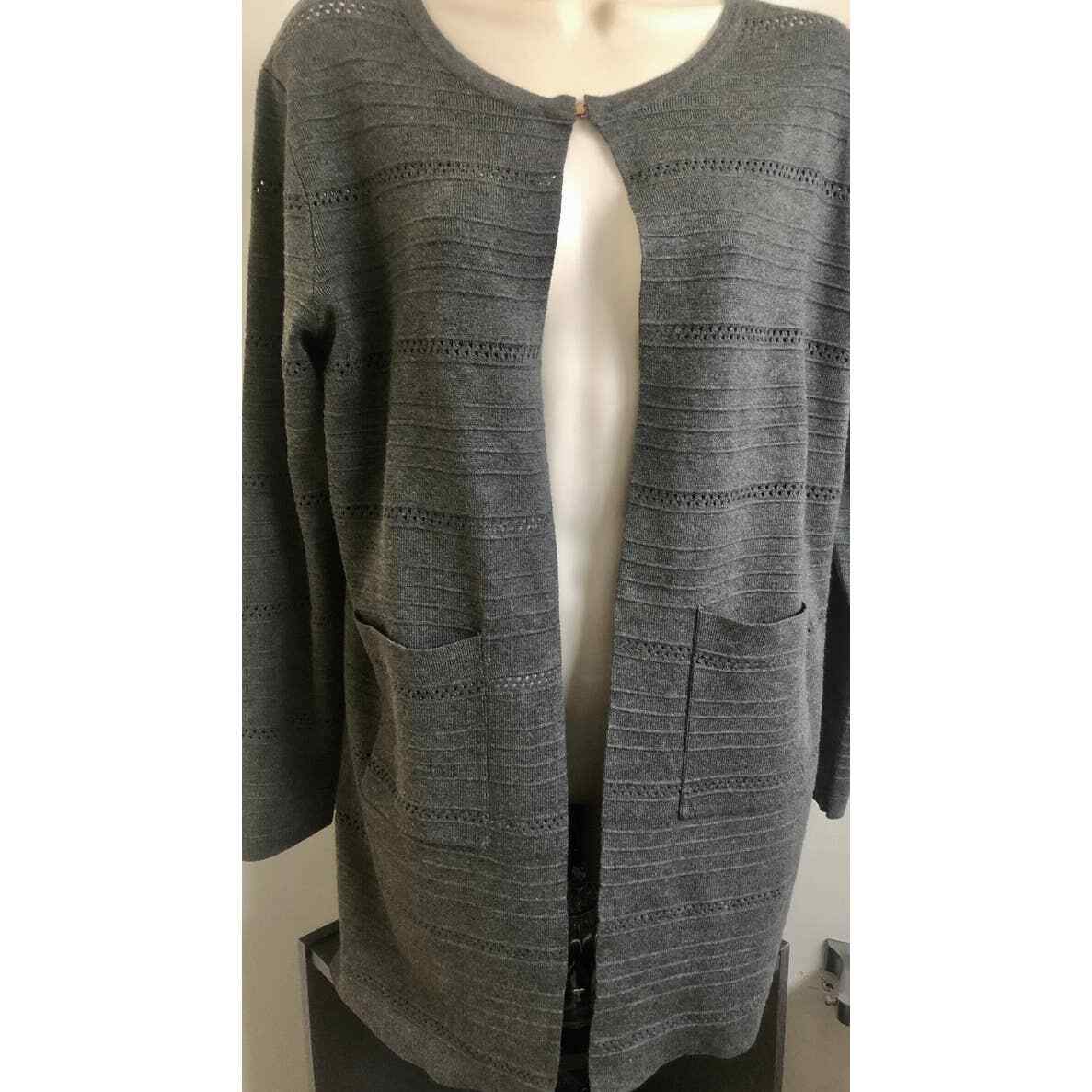 NWT Ava Paige SZ: S Grey Cardigan