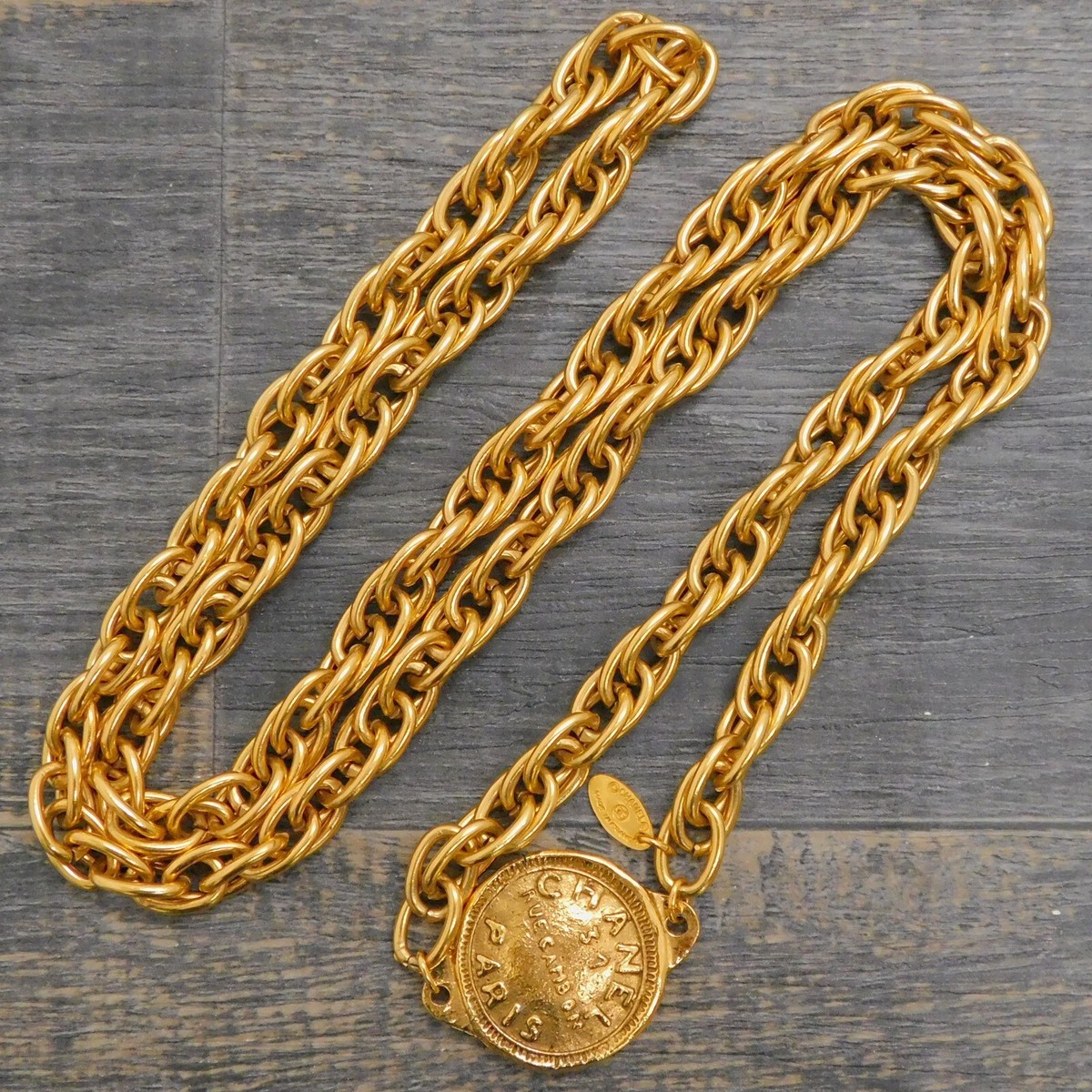 シャネル CHANEL 31 RUE CAMBON ネックレストップ チャーム CHANEL Gold Plated 31 RUE CAMBON Charm Vintage Necklace Pendant