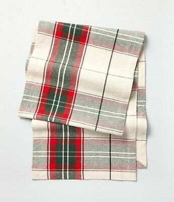 Hearth & Hand™ with Magnolia Details about   Holiday Plaid Table Runner Railroad Gray/Red