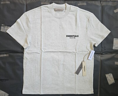 200+ Sold FEAR OF GOD ESSENTIALS Tee SS22 Light Oatmeal  XXS-XXL 100% Authentic