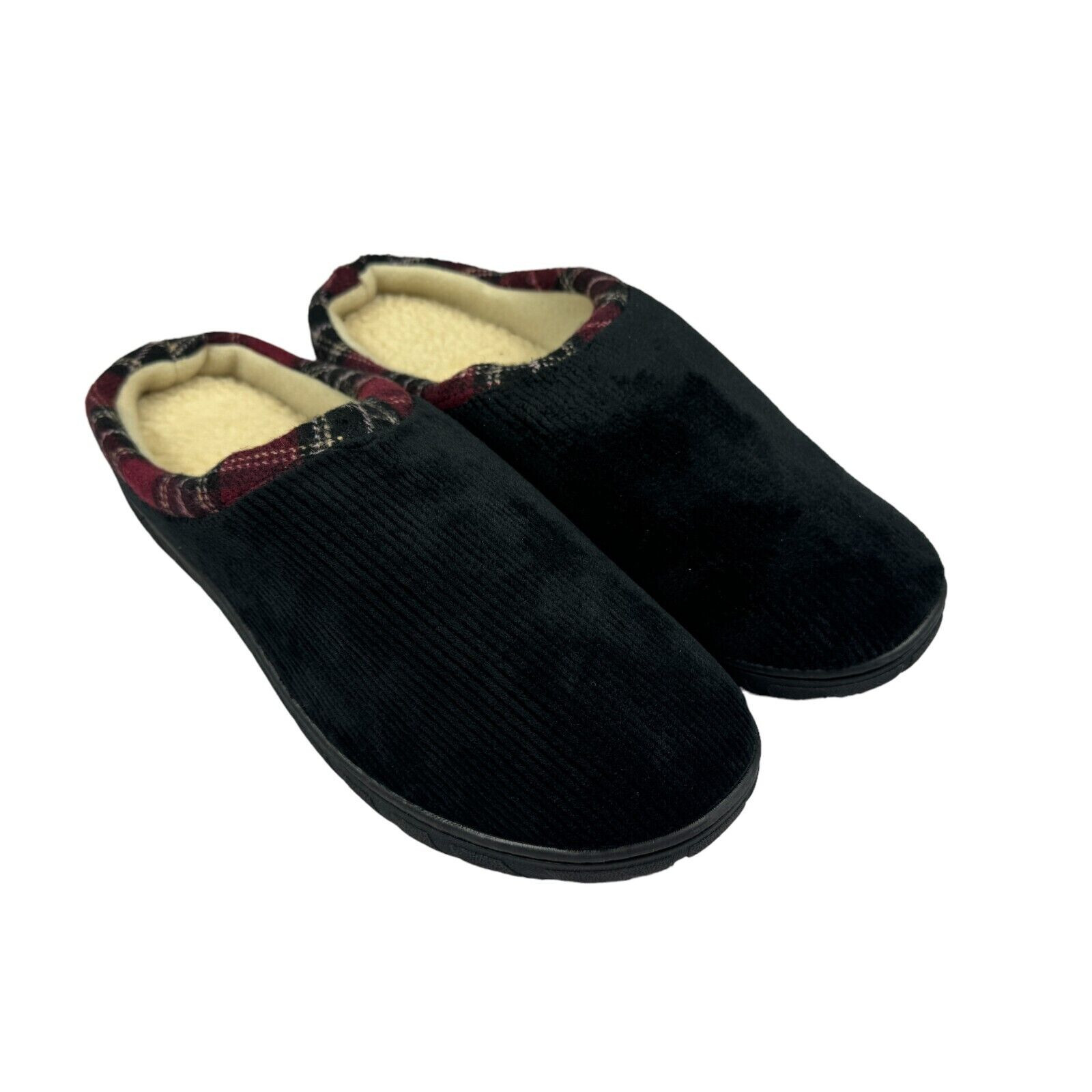 Тотализаторы Мужские вельветовые тапочки с капюшоном и эффектом памяти из пены с эффектом памяти, черные, XL 11-12