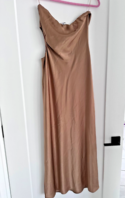 nevaeh satin dress Nevaeh Dress Dark Amber TOVE Studio