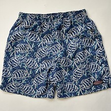 Vineyard Vines Swim Trunks Shorts Mens Medium Fish Print Drawstring Mesh Lined