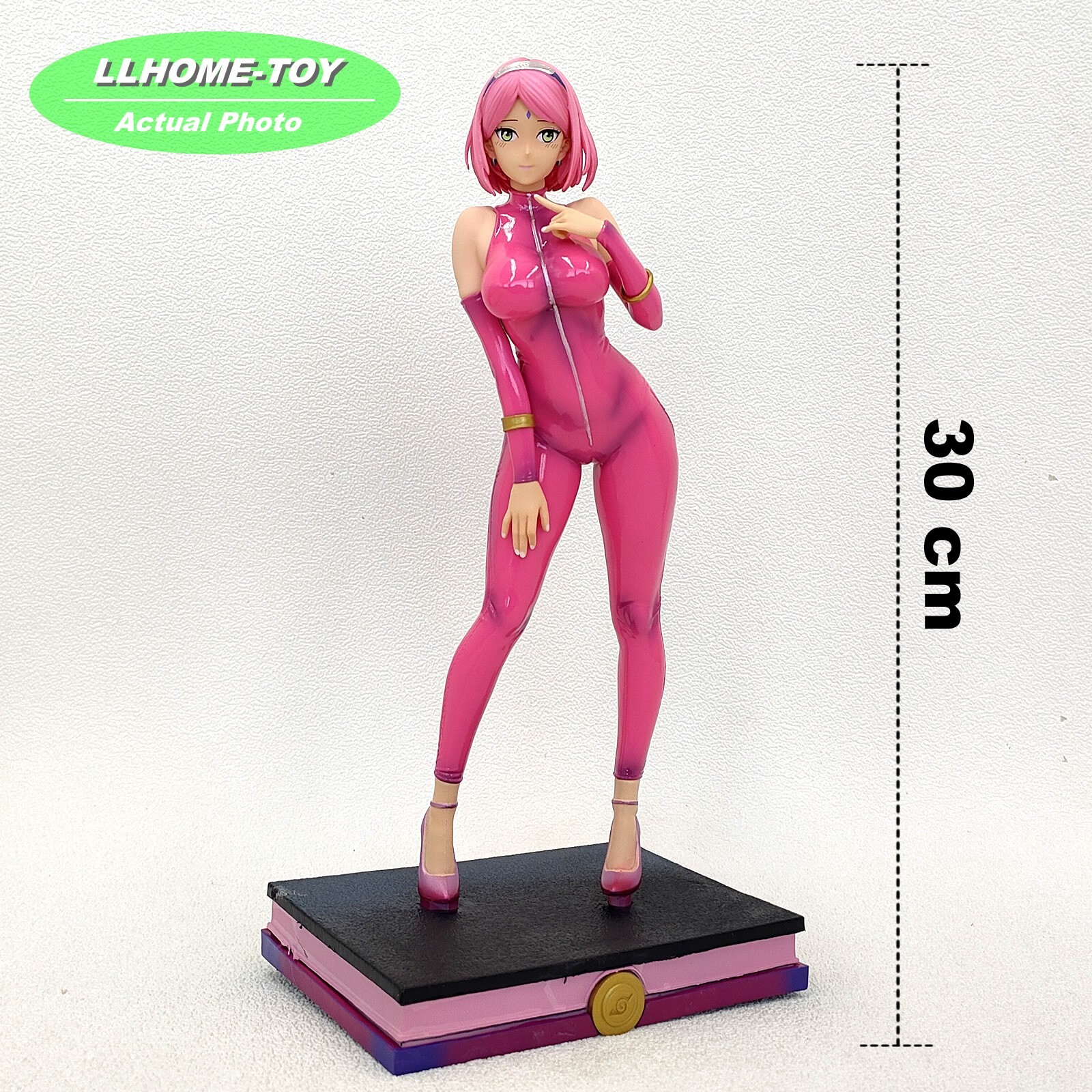 Anime Ninja Haruno Sakura Abrigo Gel Rosa Caliente Chica Esposas Figura Estatua Juguete Regalo