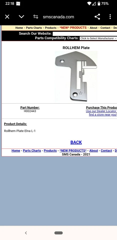 Vintage ELNA Lock L1 Rollhem Serger Sewing Machine Needle Throat Plate Part - Image 3 of 3