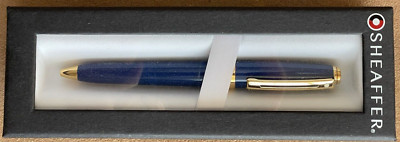 NIB Sheaffer Prelude Signature Blue Lacquer Ballpoint Pen 22K Trim E2917551DC