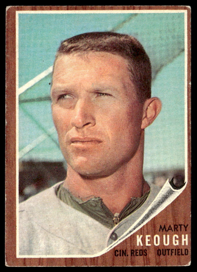 1962 Topps #258 Marty Keough   Baseball Cincinnati Reds