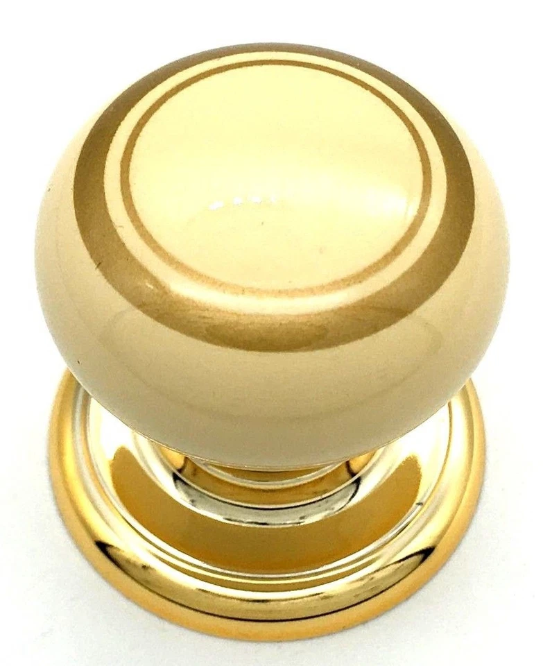 BEIGE / CREAM KNOBS 35mm ceramic effect cupboard door cabinet drawer knob (464) - Image 3 of 4