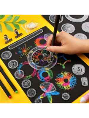 22 Stck. Zeichenlineal Set Spirograph Geometrisch Zeichnen Schreibwaren Werkzeuge Weihnachtsgeschenk