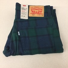 Levis 502 Regular Taper Men s Plaid 29x32 Stretch Jeans Pants New AR301