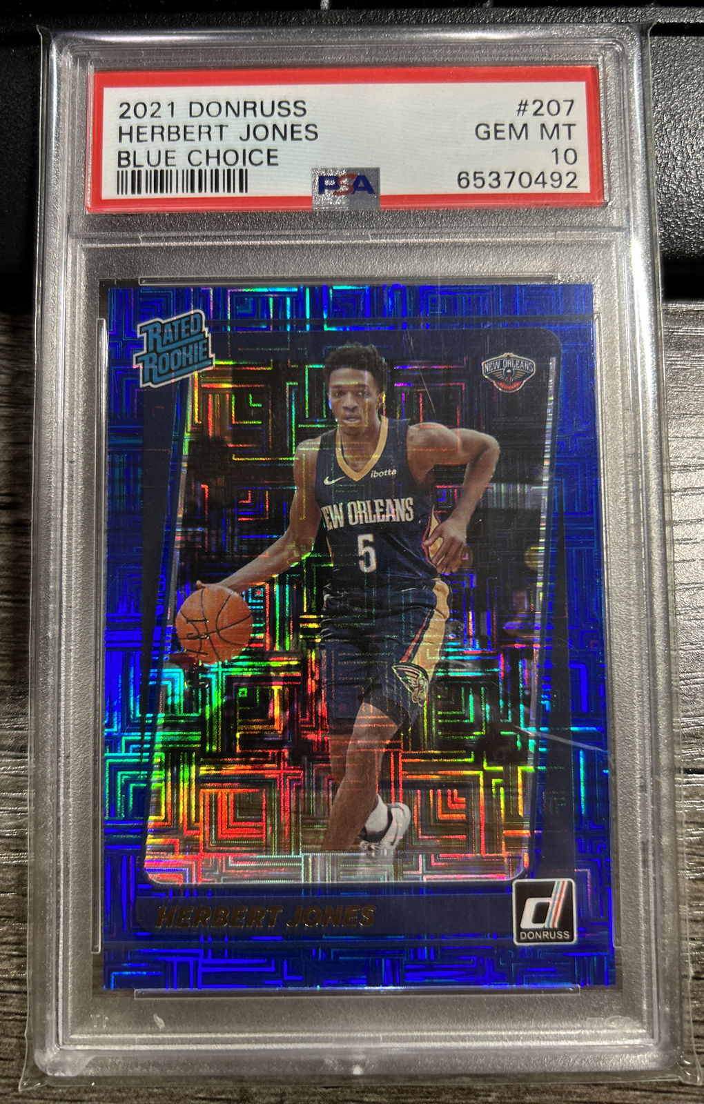 Herbert Jones 2021-22 Panini Donruss Choice Blue #/49 Rookie PSA 10 #207