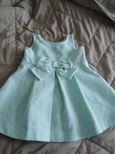 Janie  Jack Girls Bow Back Sleeveless Mint Green Dress Size 6-12M