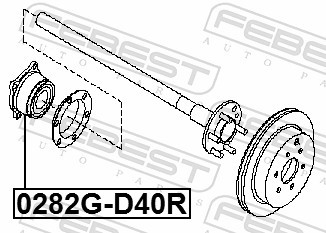 FEBEST 0282G-D40R Wheel Hub for NISSAN - Picture 2 of 3
