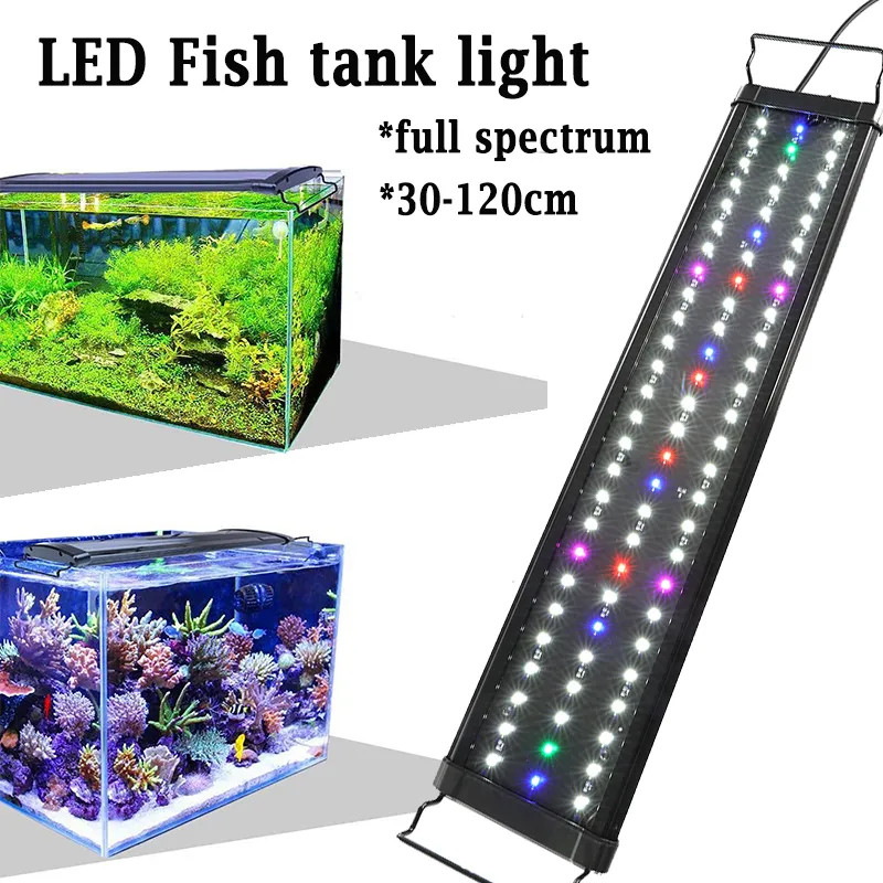 Illuminazione LED per acquario 120 cm luce per acquario RGB pesce serbatoio crostacei DHL foto 3