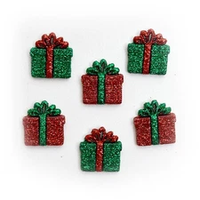 Dress It Up Holiday Embellishments-Small Glitter Presents