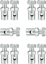 10pcs Clutch Brake Throttle Cable Ends Stops 1/8" Cable Clamp Lock For Universal