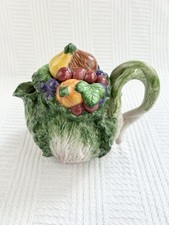 Fitz and Floyd Teapot Cabbage Pink Leaf Itali...