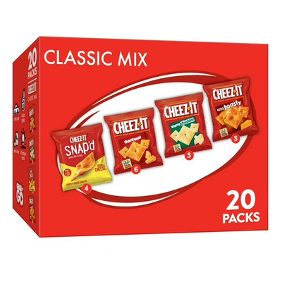 Cheez-It Variety Pack Cheese Crackers, Baked Snack Crackers, 20 Count..