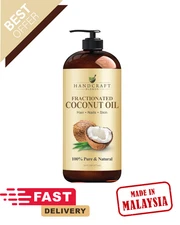 Handcraft Fractionated Coconut Oil 16oz 100% Pure Carrier Oil for Skin & Hair.