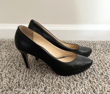 NINE WEST Black Leather High Heel Stiletto Beautie Pumps Shoes Women’s 7.5