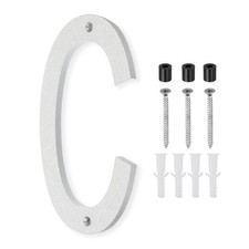 10 Inch House Number, House Address Numbers Sign Large Floating, Silver, C