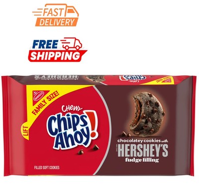 Chips Ahoy Chewy Cookies Hershey s Fudge Filled 14.85 oz Family Size,Free Ship..