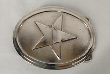 Texas Star  Folding Star Belt Buckle Western 4 x 3 inches