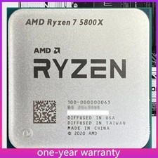 R7-5800X AMD Ryzen 3.8-4.7GHz 8Core 16Thr Socket AM4 105W CPU Processor Used