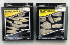 Woodland Scenics HO Scale Ready Rocks Surface C1140 18pc C1141 Creek Bed 31pc
