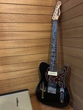 Joe Doe Guitars Lucky Buck JDV001 Thinline Telecaster Black Rare Cactus Hole