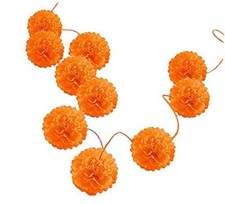 Pack of 10 Tissue Paper Flower Ball Pom pom Party Decoration Indoor 6" Orange
