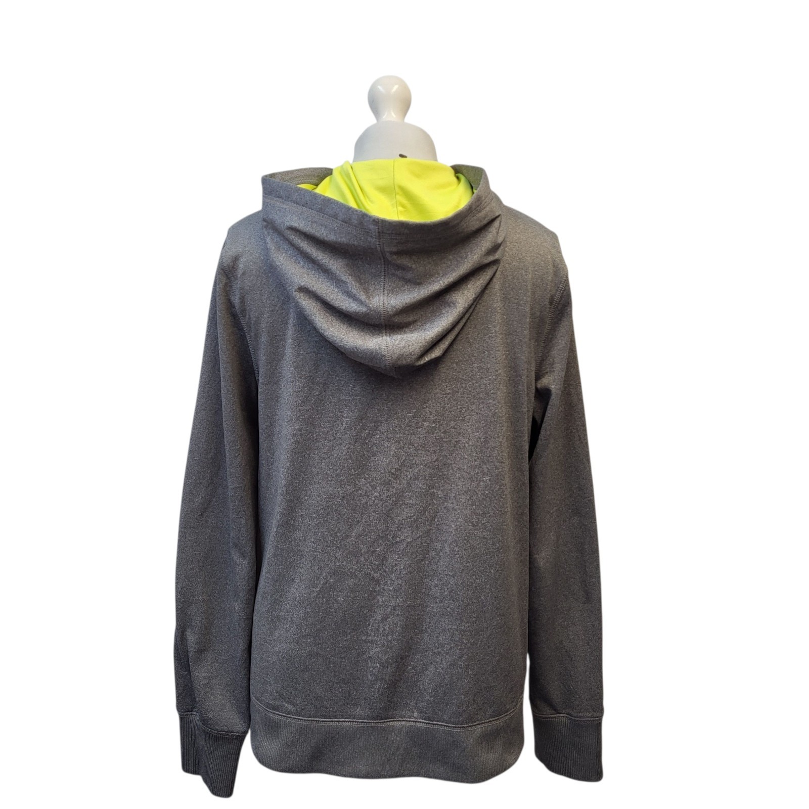 Felpa sportiva Fila grigia gialla full zip coulisse uk donna taglia L K834