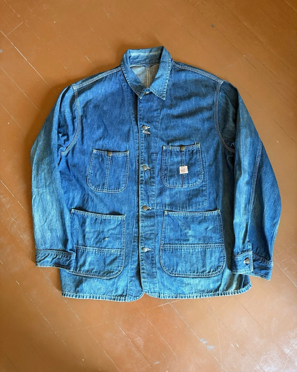 Chore Jacket Denim 1950s Vintage Outerwear Coats & Jackets for Men