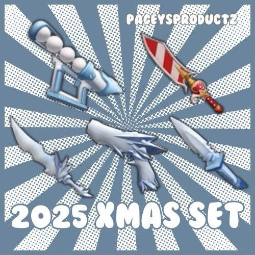 Christmas Set MM2 - Murder Mystery 2 - Godly Bundle - NEW (Snow - Ornament)