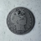 1898 Silver Liberty Barber Head Quarter Dollar Coin