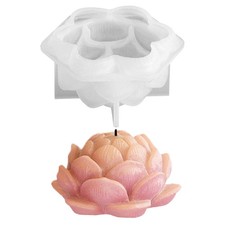 DIY Candle Silicone Molds 3D Wax Soap Making Mold Lotus Flower Resinous Mold