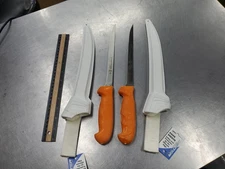 Pair of 2 Dexter 8" Fillet Knives 133-8 with Plastic Belt Sheath - New Open Box