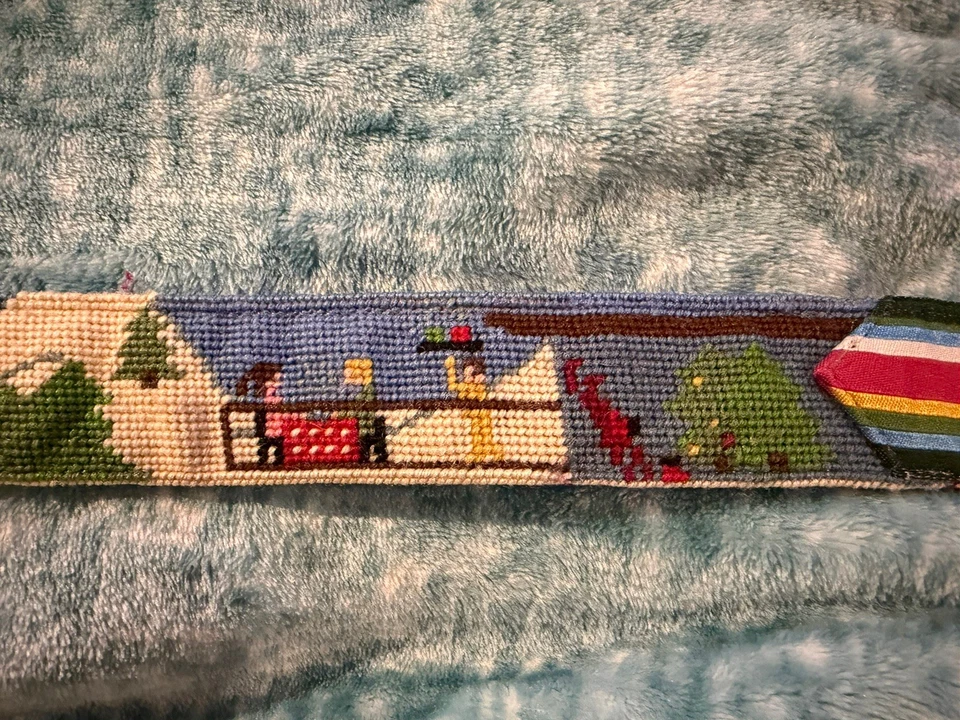 DIVERTIDO LL Cinturón de Frijoles MUJER M Lana Punta de Aguja Esquí Trineo Reversible Anillo en D De Colección Foto 3 de 4