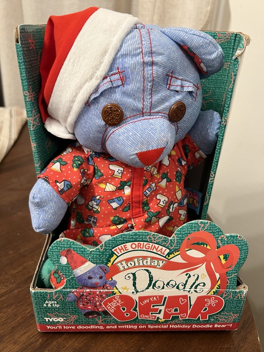 1996 Tyco Holiday Doodle Bear Super Rare Christmas Edition New In