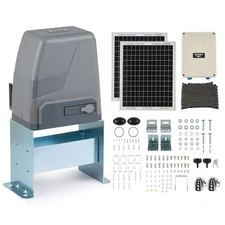 CO-Z 3300lb Sliding Gate Opener with 20W Solar Panel 2 Remotes for 40ft Gates