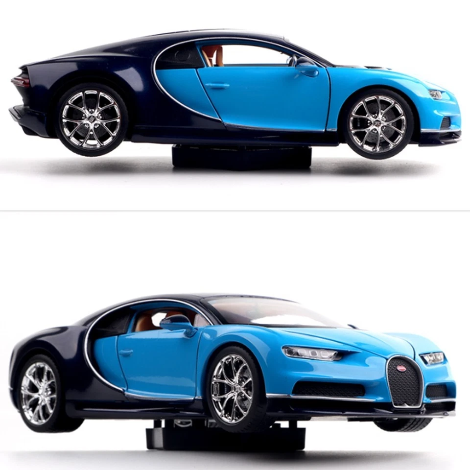 Bugatti Chiron 1:24 Diecast Model Car – Blue/Black | Collectible Toy Gift - Image 4 of 4