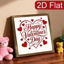 Valentine Red Heart Wooden Sign Farmhouse Love Themed Bedroom Home Wall Decor