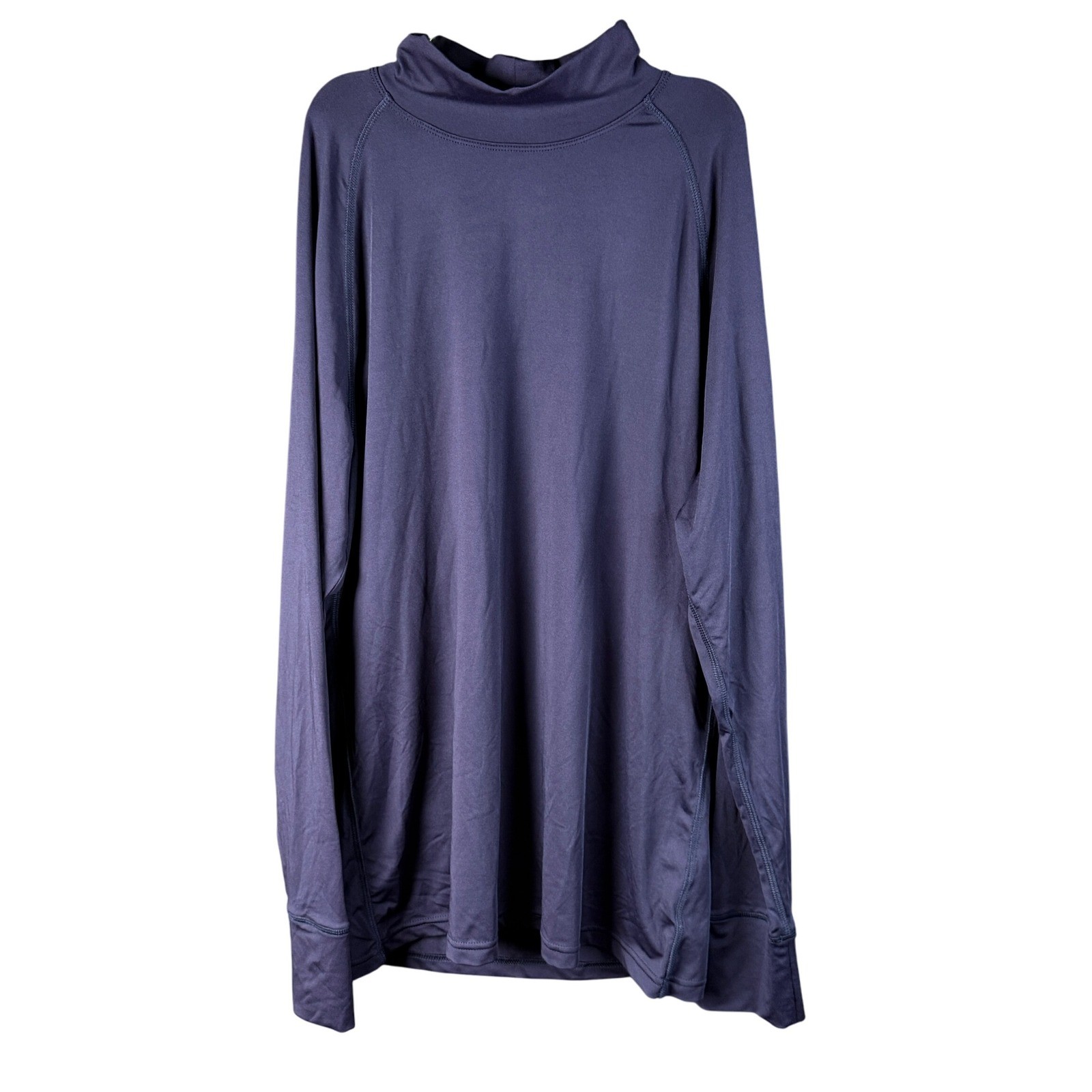 Lands' End Women's M Purple Long Sleeve Rash Guard Swim Top Cover-Up