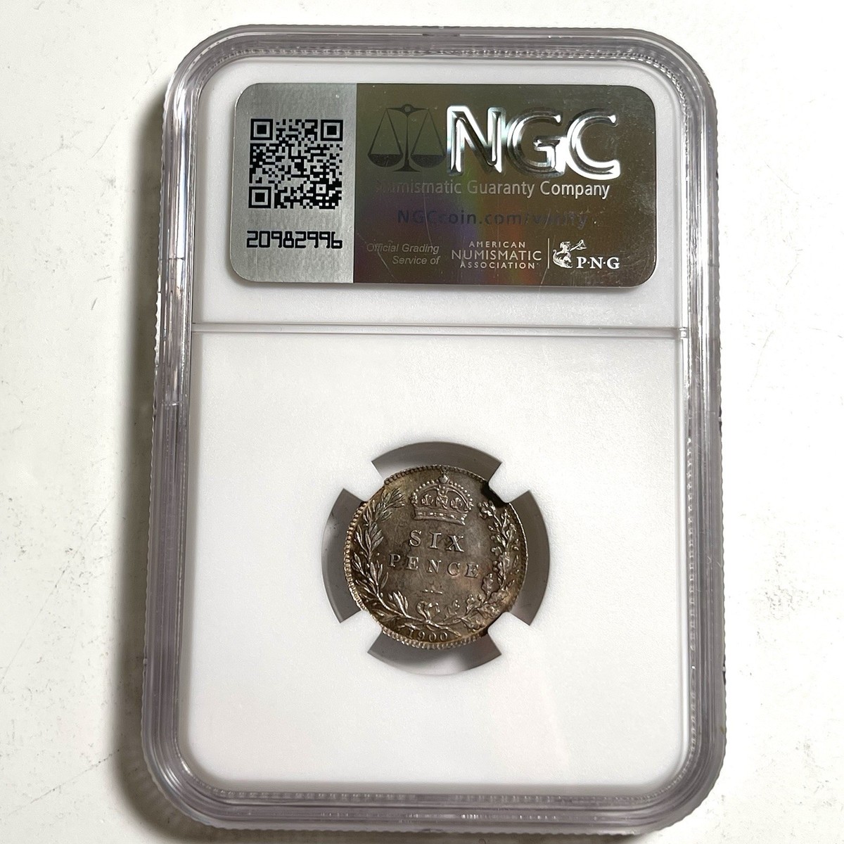 1900 Six Pence 6P England Great Britain NGC MS64 Silver Coin .925