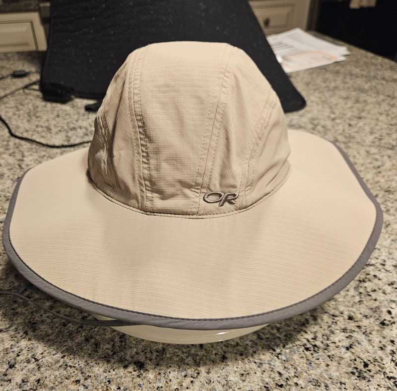 Outdoor Research Sombriolet Wide Brim Sun Hat; Khaki; Medium; UPF 50