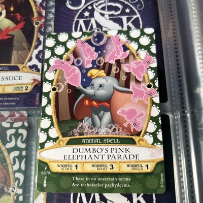 Disney Sorcerers of the Magic Kingdom Karte DUMBO'S PINK ELEPHANT PARADE #62 RARE