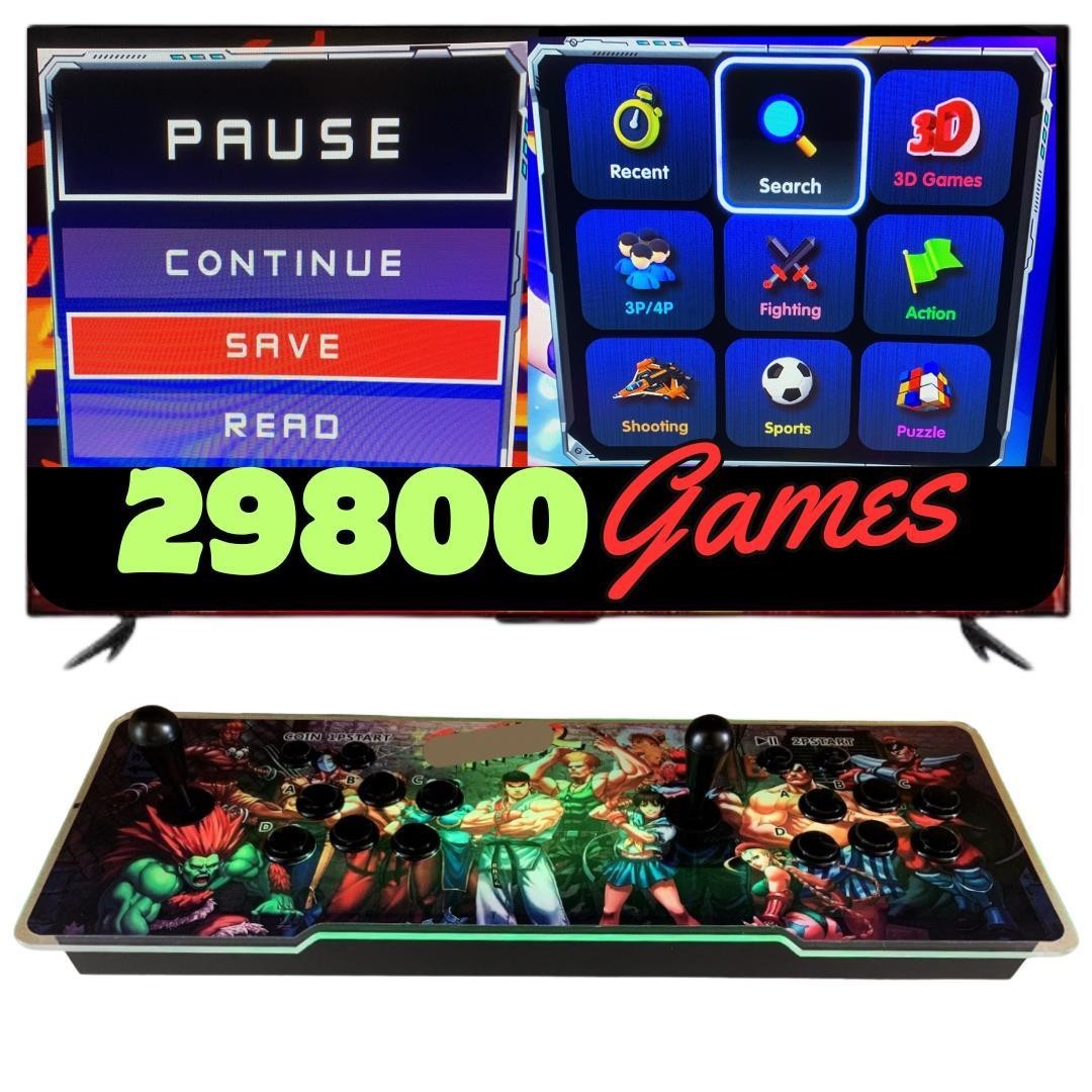 Pandora Box Arcade Console with 29800 Retro Games with LED and Sound System