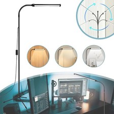 LED Floor Lamp Dimmable Standing Lamp Flexible Arm Reading Lamp 3 Colour Modes